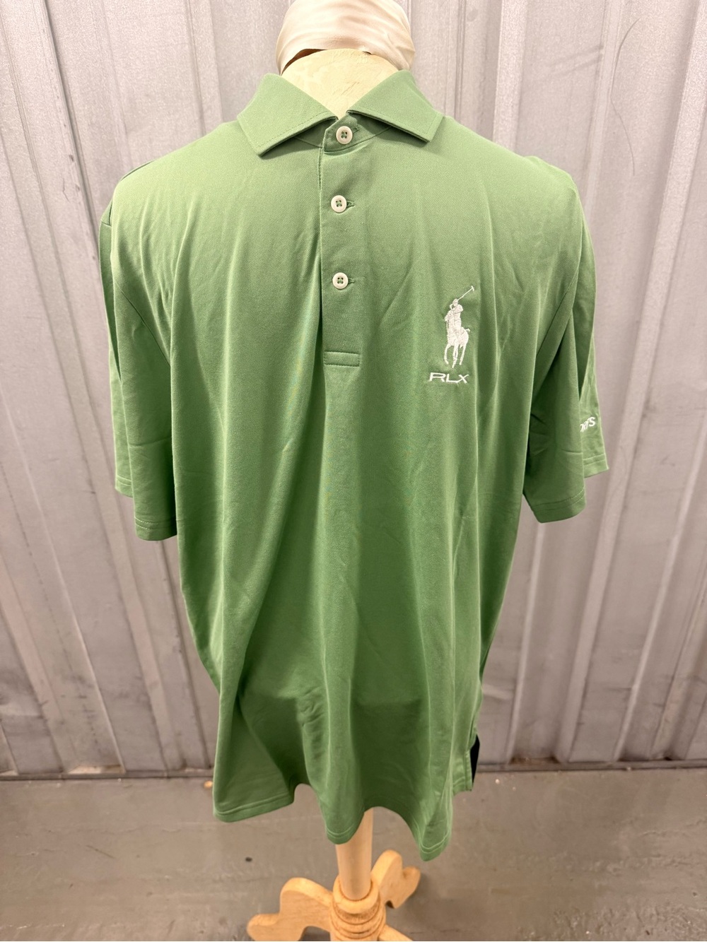 Ralph Lauren Men's Light Green Polo Shirt with CBS Sports Logo